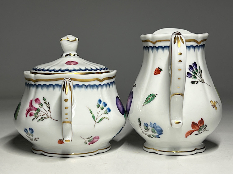 【瑞】リチャードジノリ イタリアンフルーツ シュガーポットとクリーマー_画像3