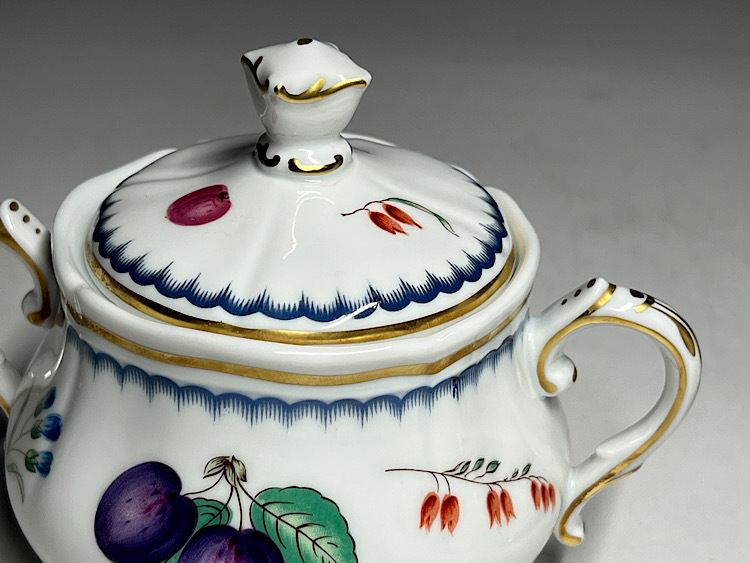 【瑞】リチャードジノリ イタリアンフルーツ シュガーポットとクリーマー_画像7