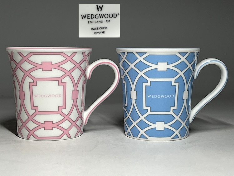 【瑞】ウェッジウッドWEDGWOOD　ペアマグカップ_画像1