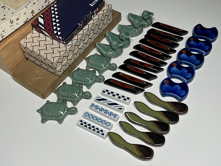 【瑞】箸置き　３３点　まとめて　（漆器１０点　陶器２３点）_画像1