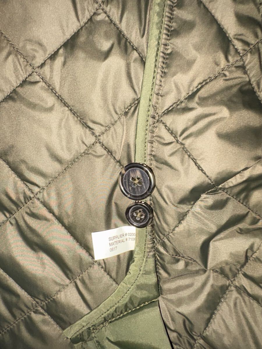 美品 メンズL ポロラルフローレン POLO RALPHLAUREN キルティング テーラードジャケット2wayカーキレザー切替 ビジネスカーゴパンツダウン_画像9