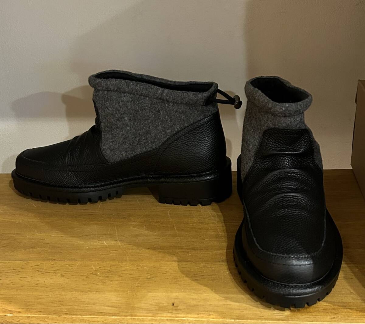  новый товар * Minnetonka. высококлассный натуральная кожа. шерсть ботинки * чёрный *US5*22.5.