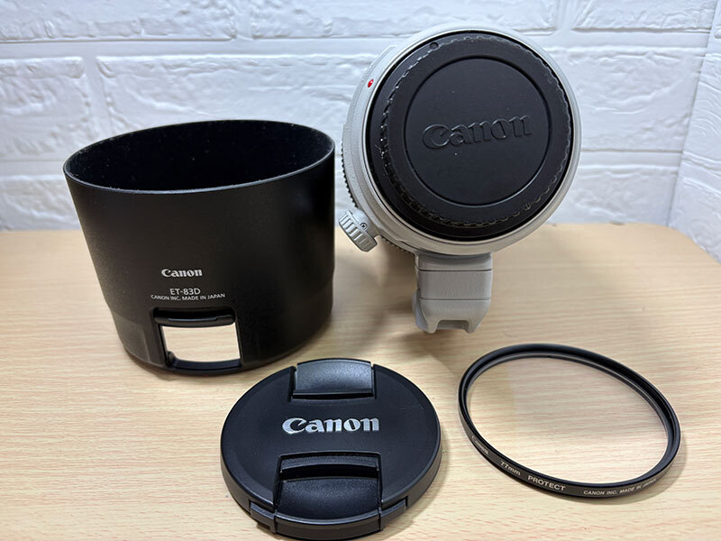 キャノン EF100-400mm F4.5-5.6L IS USM 簡易動作確認済 フード、前後キャップ付 箱、説明書あり Canon 美品_画像2