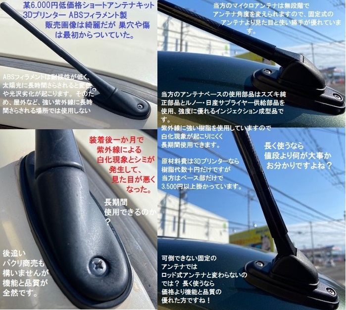 限定セール！アトレーワゴン、ハイゼットカーゴ、ピクシスバン用 マイクロアンテナキット _画像9