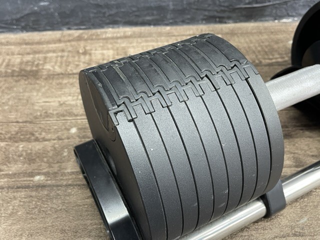 手渡し歓迎 可変式ダンベル 32kg 4kg刻み 合計64kg 台付き 筋トレ ブラック アジャスタブル ペア ダンベル / 301968_画像8