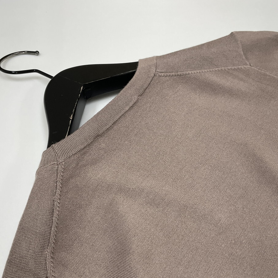 ZARA /L/ ベージュ 長袖ニットセーター オフィスカジュアル トップス 通勤 ゴールドボタン ナイロン混 生地 ストレッチ デイリー 旅行 ザラ_画像9