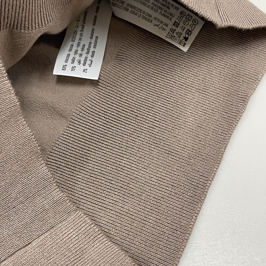 ZARA /S/ ベージュ 長袖ニットセーター オフィスカジュアル トップス 通勤 ゴールドボタン ナイロン混 生地 ストレッチ デイリー 旅行 ザラ_画像5