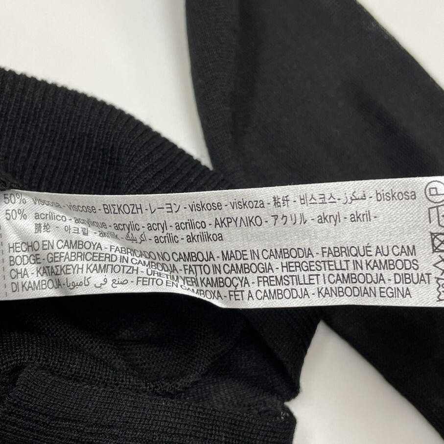 ZARA /S/ ブラック 長袖ニットセーター トップス レディース ホワイトタグ オフィスカジュアル 大人可愛い 生地 アクリル混 デイリー ザラ_画像8