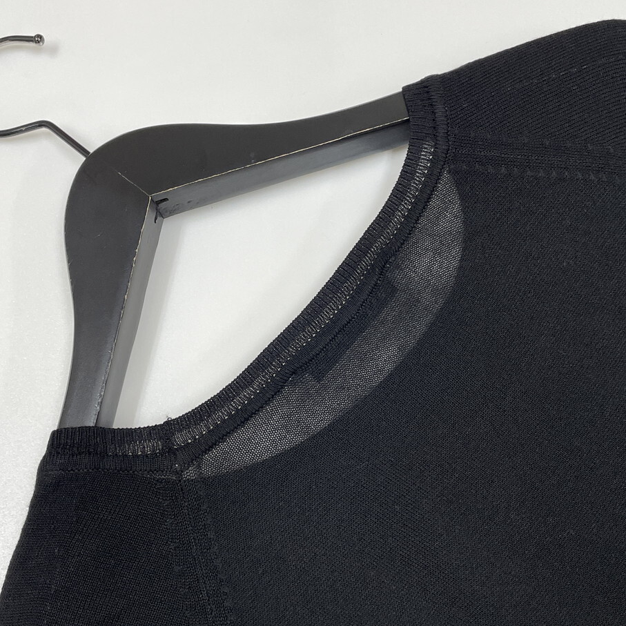 ZARA /S/ ブラック 長袖ニットセーター トップス レディース ホワイトタグ オフィスカジュアル 大人可愛い 生地 アクリル混 デイリー ザラ_画像9