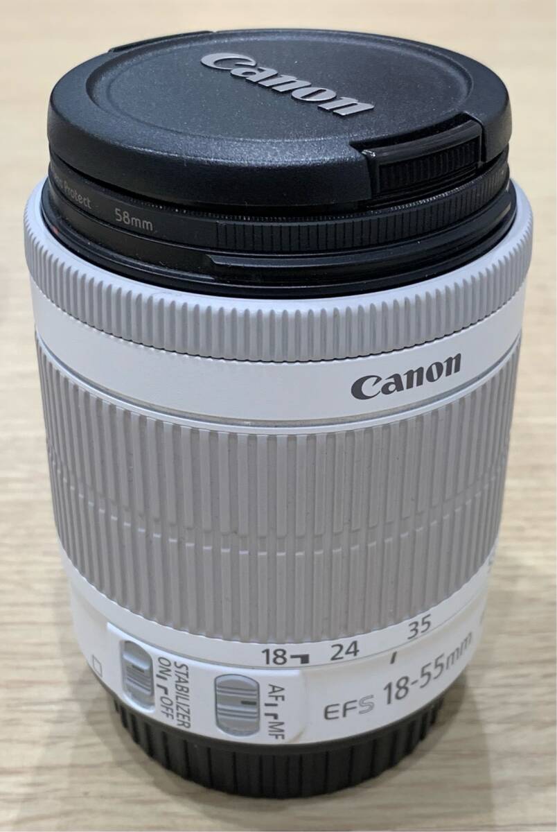 Y#19731 Canon EOS Kiss X7 ホワイト EF-S 18-55mm 1:3.5-5.6 IS STM 40mm 1:2.8 STM デジタル一眼レフカメラ 動作未確認_画像8