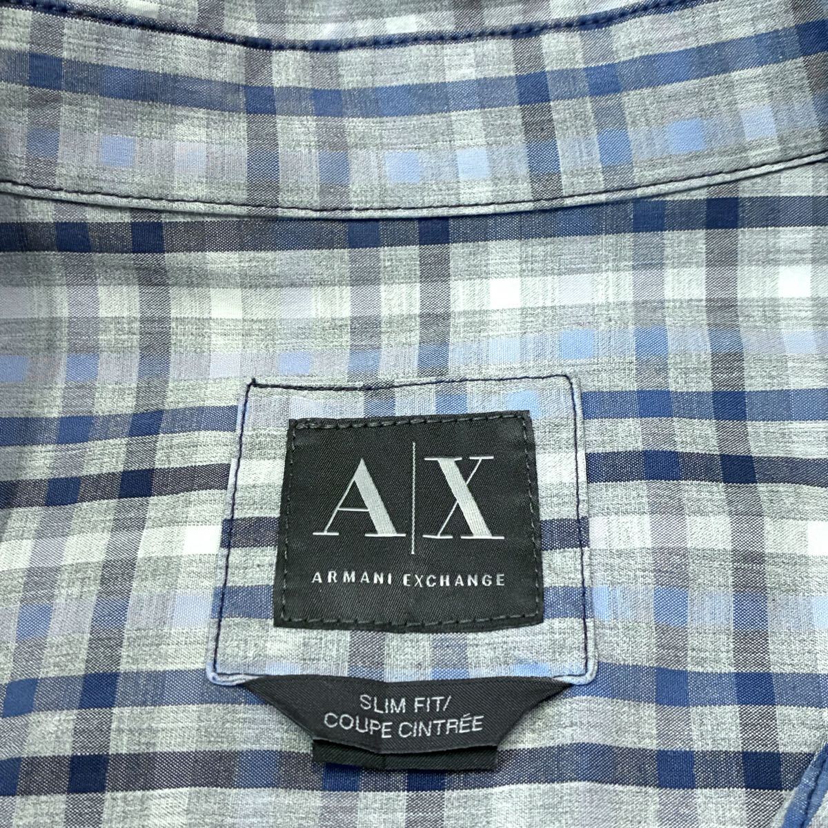 ARMANI EXCHANGE アルマーニ チェック柄 長袖シャツ sizeXL_画像4
