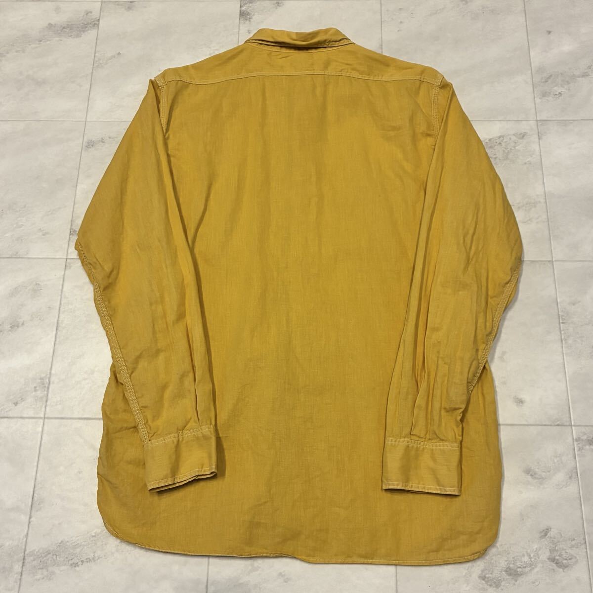 orSlow オアスロー BASE DENIM PRODUCTS シャンブレー ワークシャツ 長袖シャツ 麻55% 綿45%_画像6