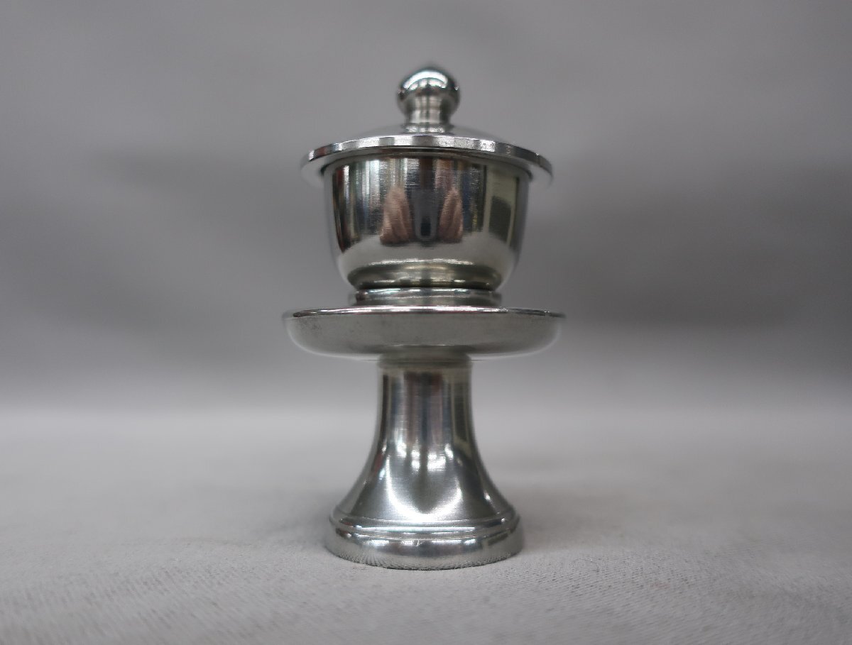 【K-2879】純錫製　茶湯器　　高さ：２寸5分_画像1