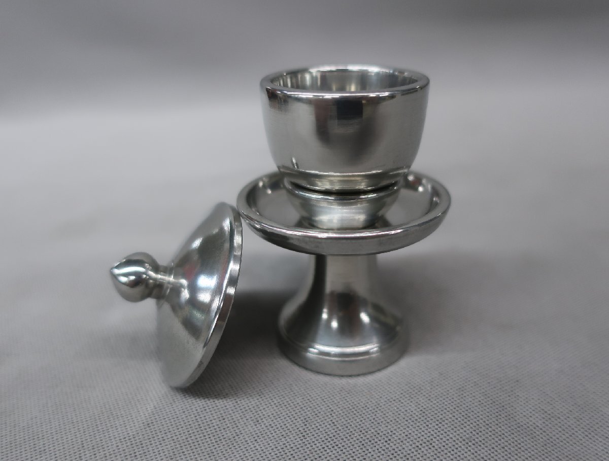 【K-2879】純錫製　茶湯器　　高さ：２寸5分_画像8