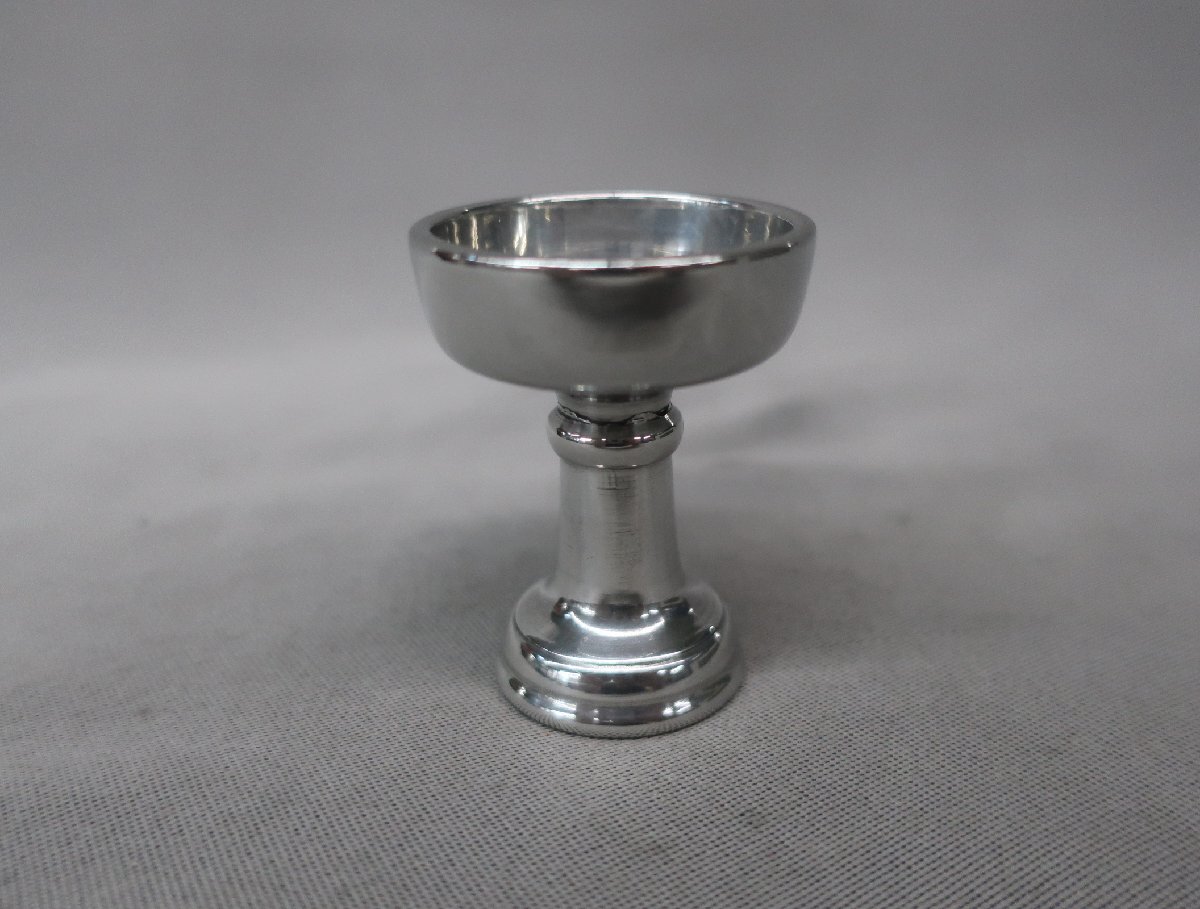 【K-2863】純錫　仏器　寸四　アウトレット品_画像1