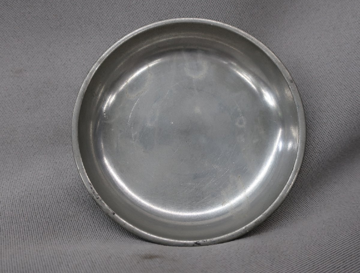 【K-3037】純錫　皿　3寸5分　　神具_画像7