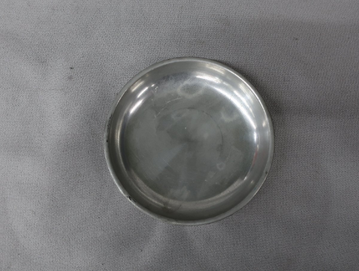 【K-3037】純錫　皿　3寸5分　　神具_画像2