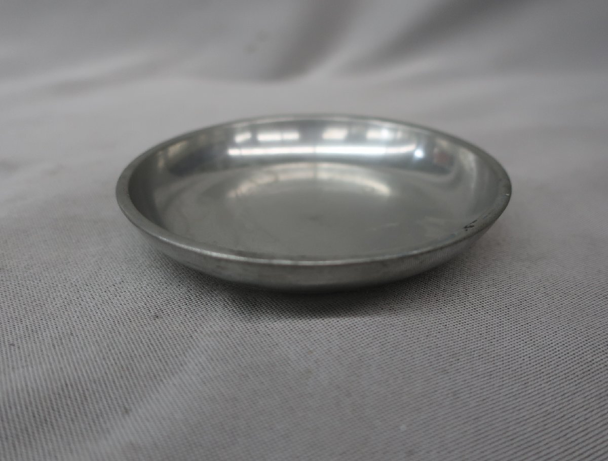 【K-3037】純錫　皿　3寸5分　　神具_画像3