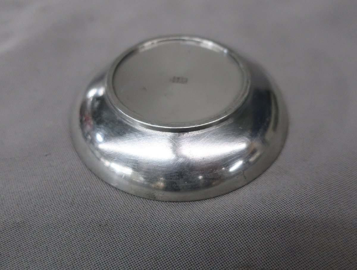 【K-3037】純錫　皿　3寸5分　　神具_画像4