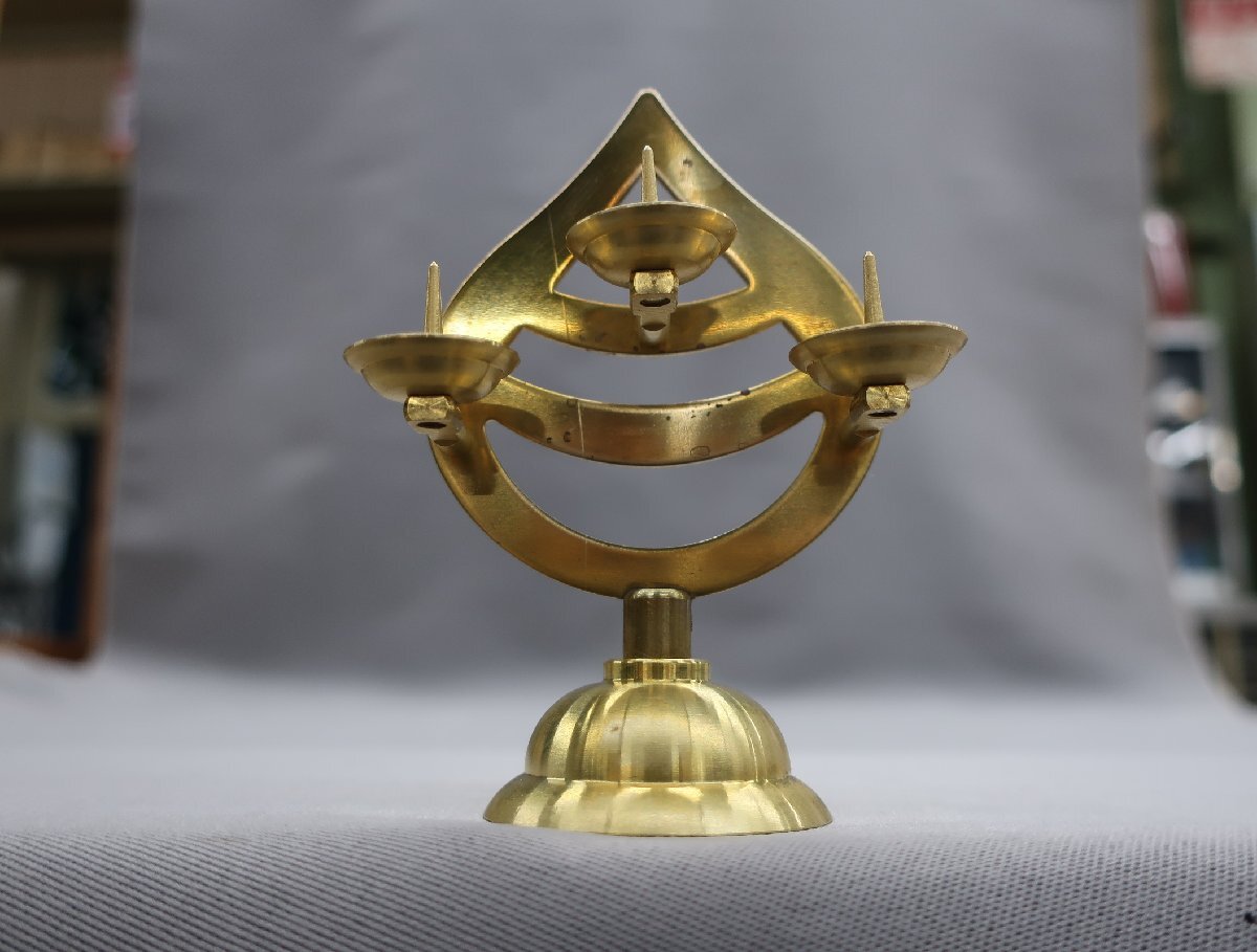 [K-2858]. шт. три . шт. три лампа шт. low sok установить новый товар латунный столица предметы для домашнего буддийского алтаря 