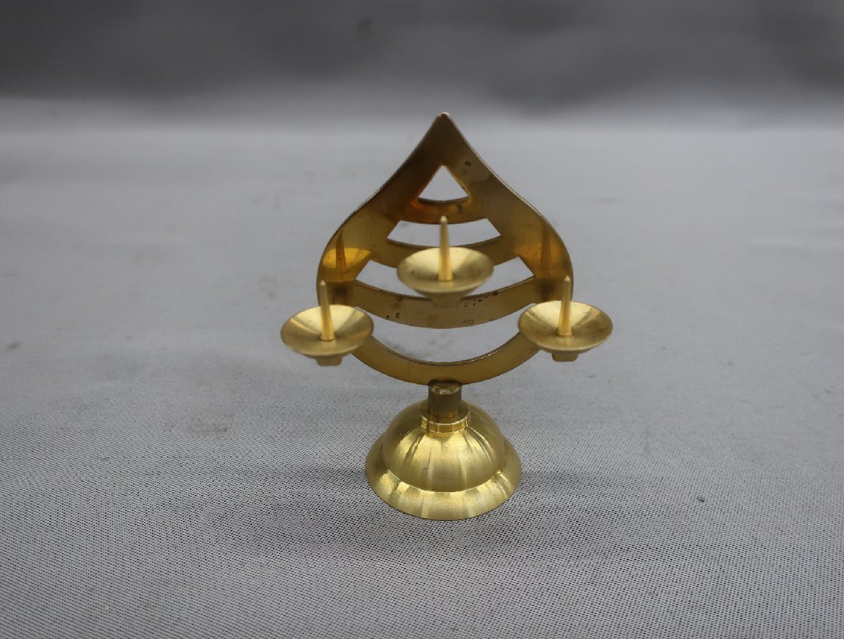 [K-2858]. шт. три . шт. три лампа шт. low sok установить новый товар латунный столица предметы для домашнего буддийского алтаря 