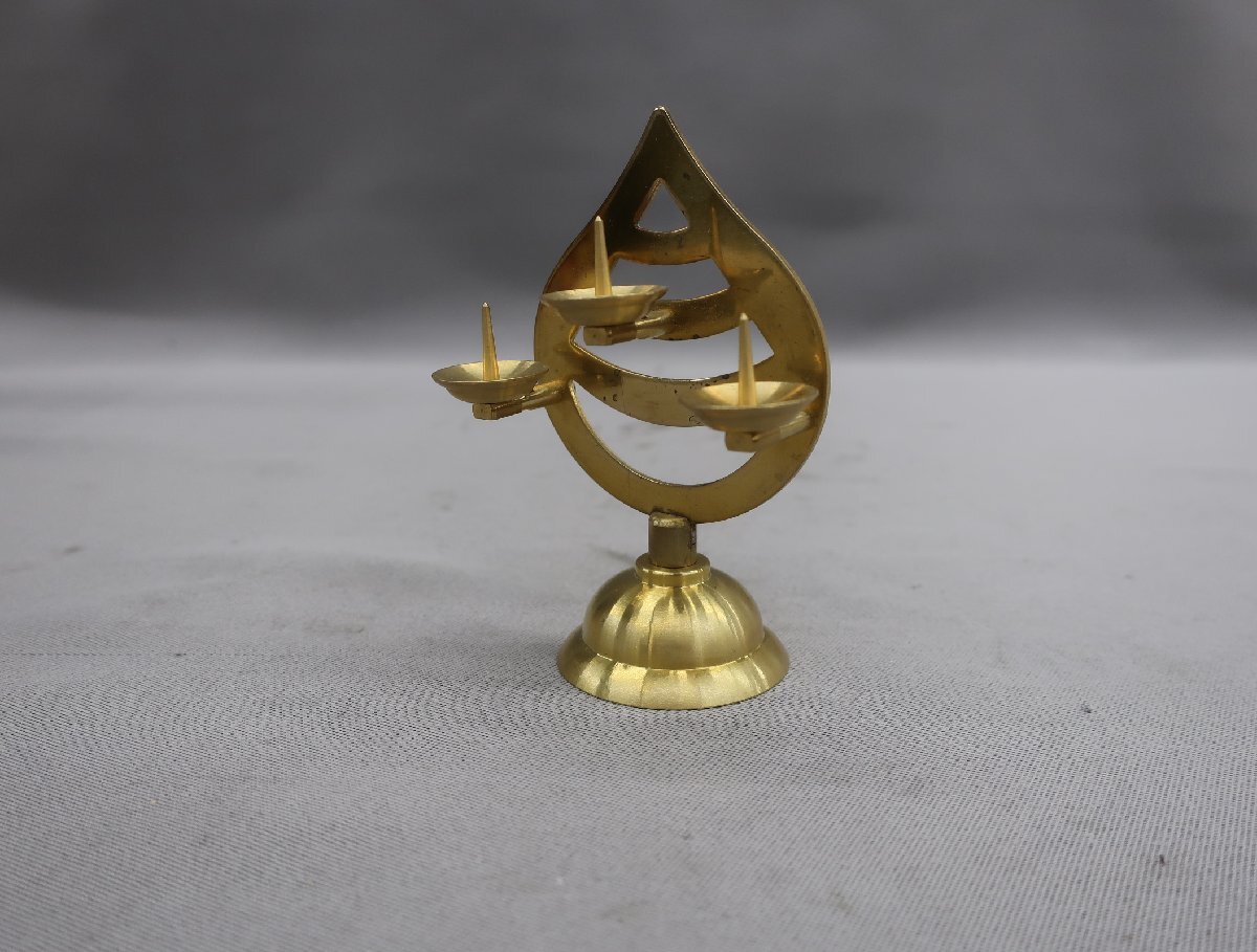 [K-2858]. шт. три . шт. три лампа шт. low sok установить новый товар латунный столица предметы для домашнего буддийского алтаря 