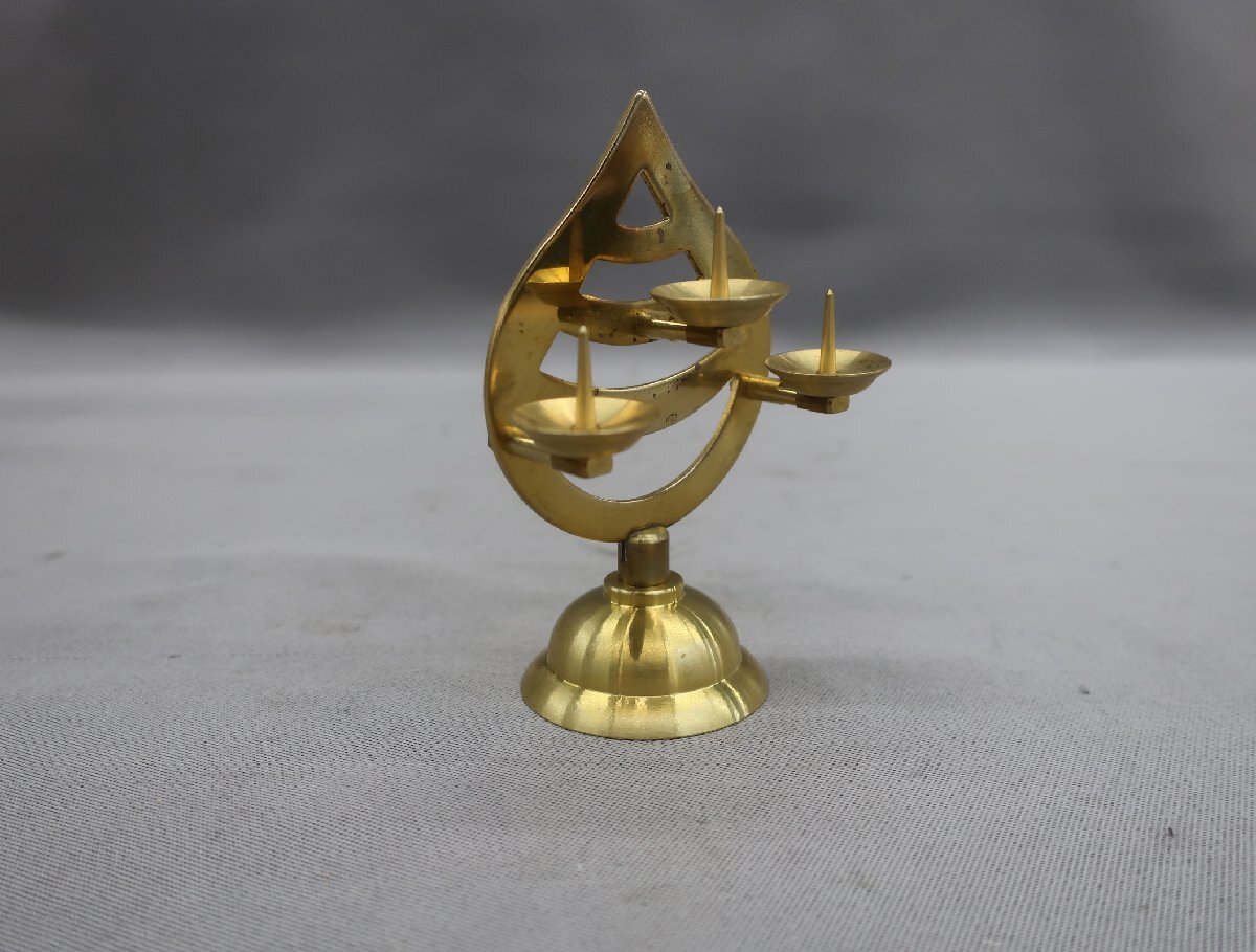 [K-2858]. шт. три . шт. три лампа шт. low sok установить новый товар латунный столица предметы для домашнего буддийского алтаря 