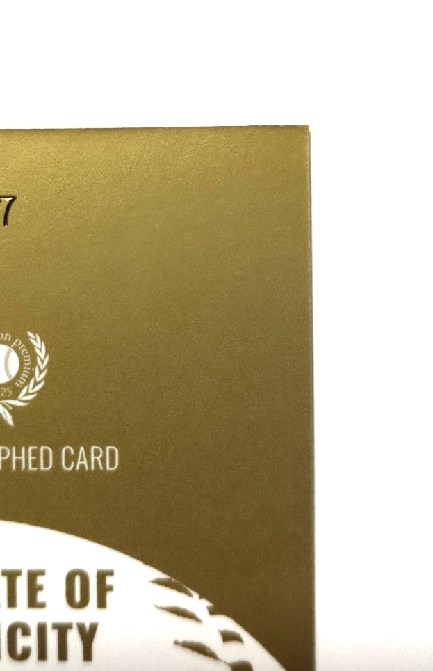 ☆BBM2025ルーキーエディションプレミアム REP 中日ドラゴンズ 石伊雄太　直書き直筆サインカード☆　RC　初期傷あり_画像4