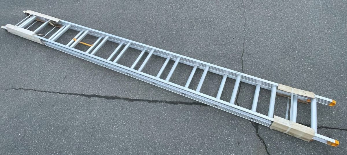 【婀】未使用 長谷川 ハセガワ 伸縮 2連はしご ホワイトラダー WR-70 7m アルミ合金製 梯子 Hasegawa K20FA_画像1