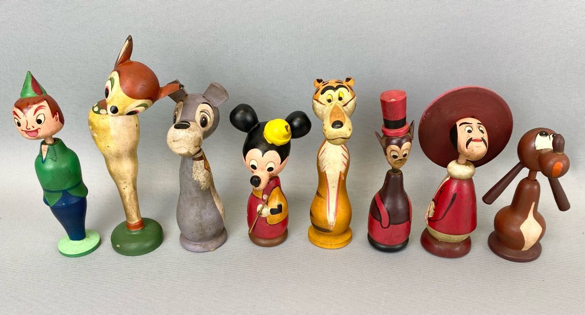 【婀】当時物 Disney ディズニー まんがこけし 36点 まとめ ミッキー ドナルド ティガー ピーターパン ラッキー 木製人形 K17CB8_画像8