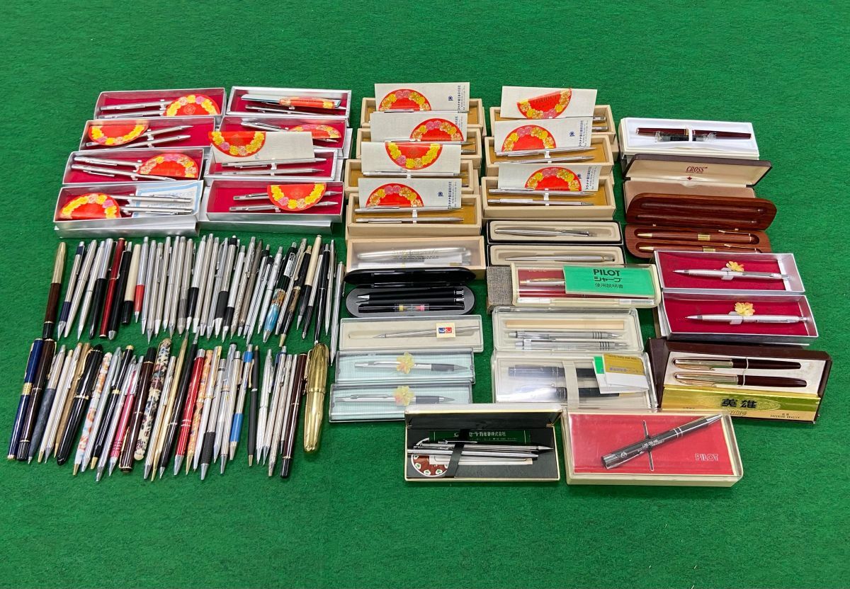 【婀】ボールペン シャーペン まとめ 約120本 PLATINUM プラチナ PILOT パイロット CROSS クロス PARKER パーカー MONO EXCEED K11BC10_画像1