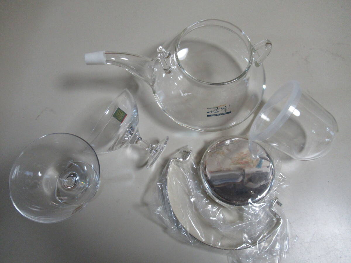 R7 11★ホヤ／HOYAクリスタル　　地炉利と冷酒杯2客の3点セット_画像4