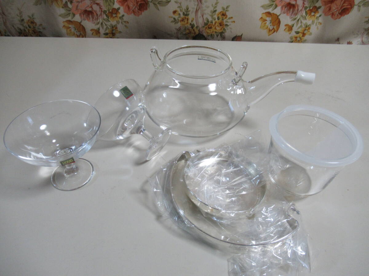 R7 11★ホヤ／HOYAクリスタル　　地炉利と冷酒杯2客の3点セット_画像5