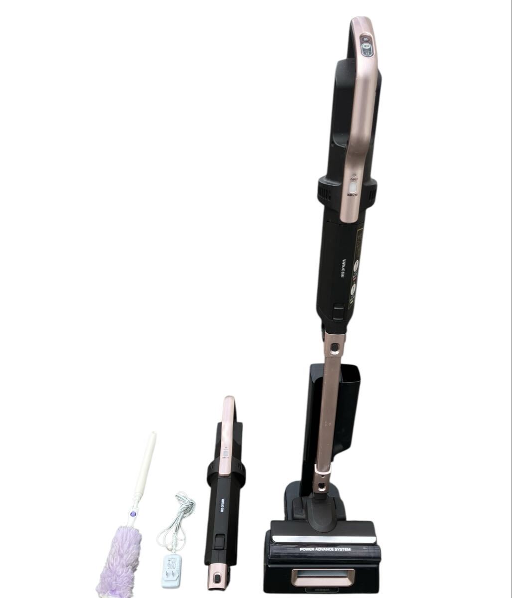 アイリスオーヤマ KIC-SLDCP6-P 極細軽量 スティッククリーナー コードレス 1.6kg 静電モップ 本体×2 通電OK_画像1