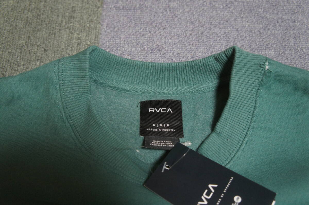 新品 送込み RVCA ルーカ 完売 トレーナー スエット BIG RVCA フーディー ルーズシルエット グリーン _画像7