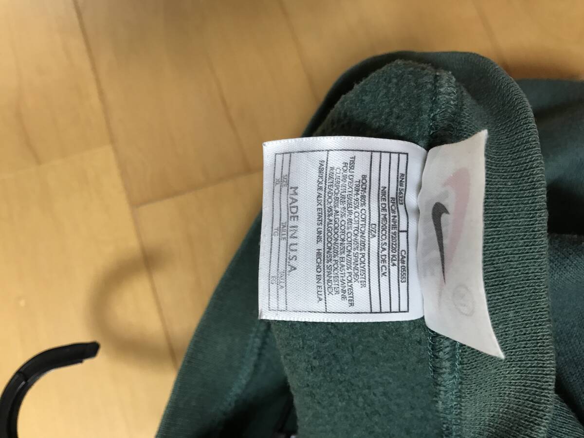 90s Vintage NIKE オールド ナイキ スウェット パーカー ロゴ刺繍 銀タグ ヴィンテージ XL ゴツナイキ 風車 オレンジタグ 00s_画像5