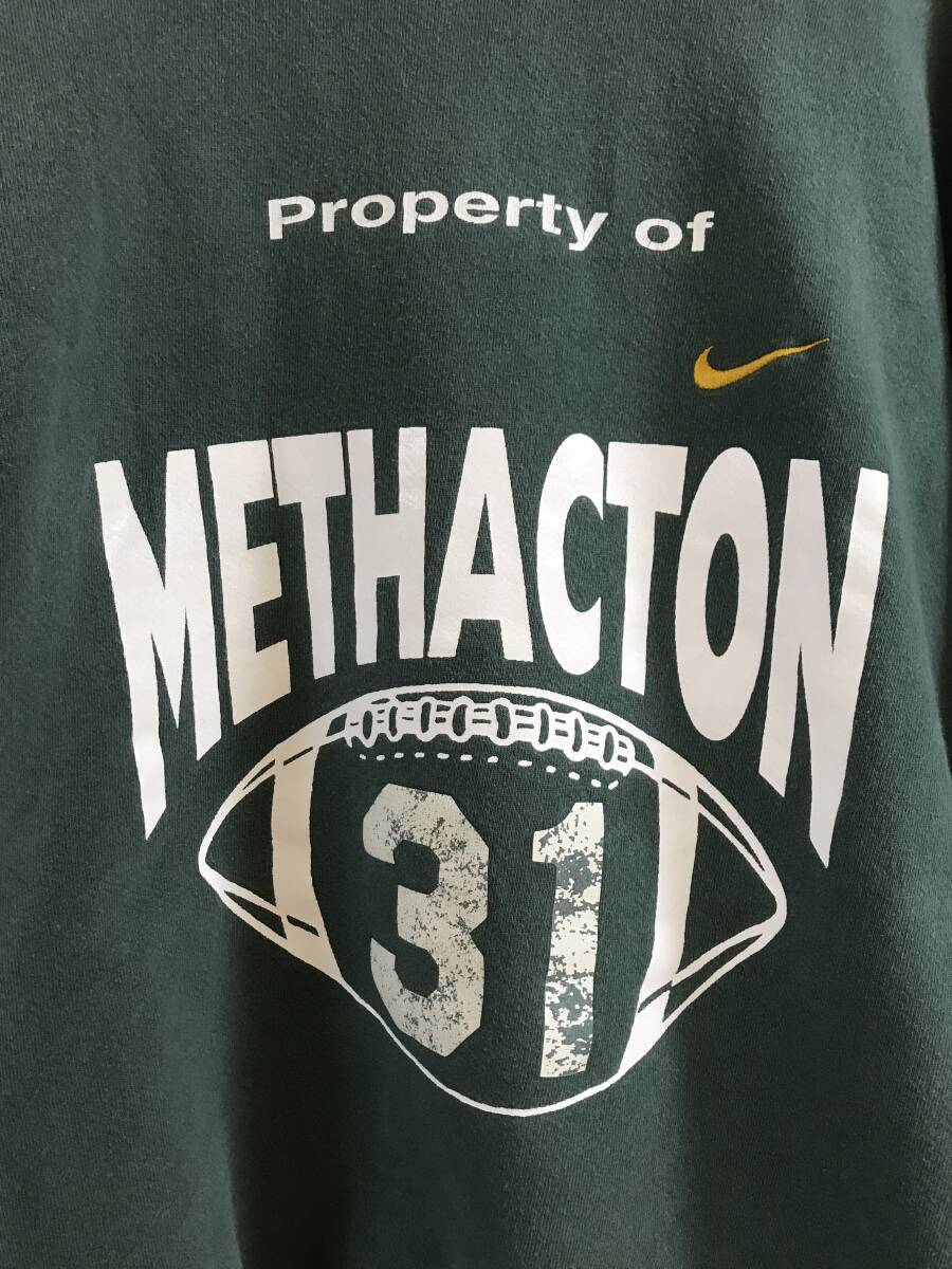 90s Vintage NIKE オールド ナイキ スウェット パーカー ロゴ刺繍 銀タグ ヴィンテージ XL ゴツナイキ 風車 オレンジタグ 00s_画像3