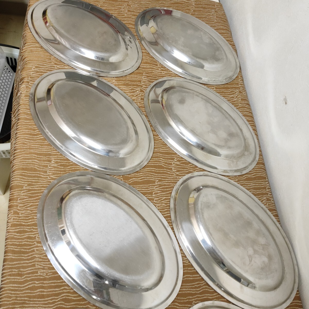 【18-8ステンレス オーバル皿 10枚】レトロ カレー皿 楕円形 小判皿 18-8 ステンレス皿 プレート 銀色 シルバー【B4-2③】1110_画像7