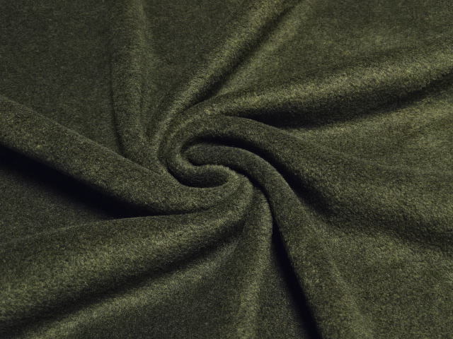 ポリ/レーヨン混 両面フリース 中間 ソフト 濃カーキ系 5m W巾_画像4