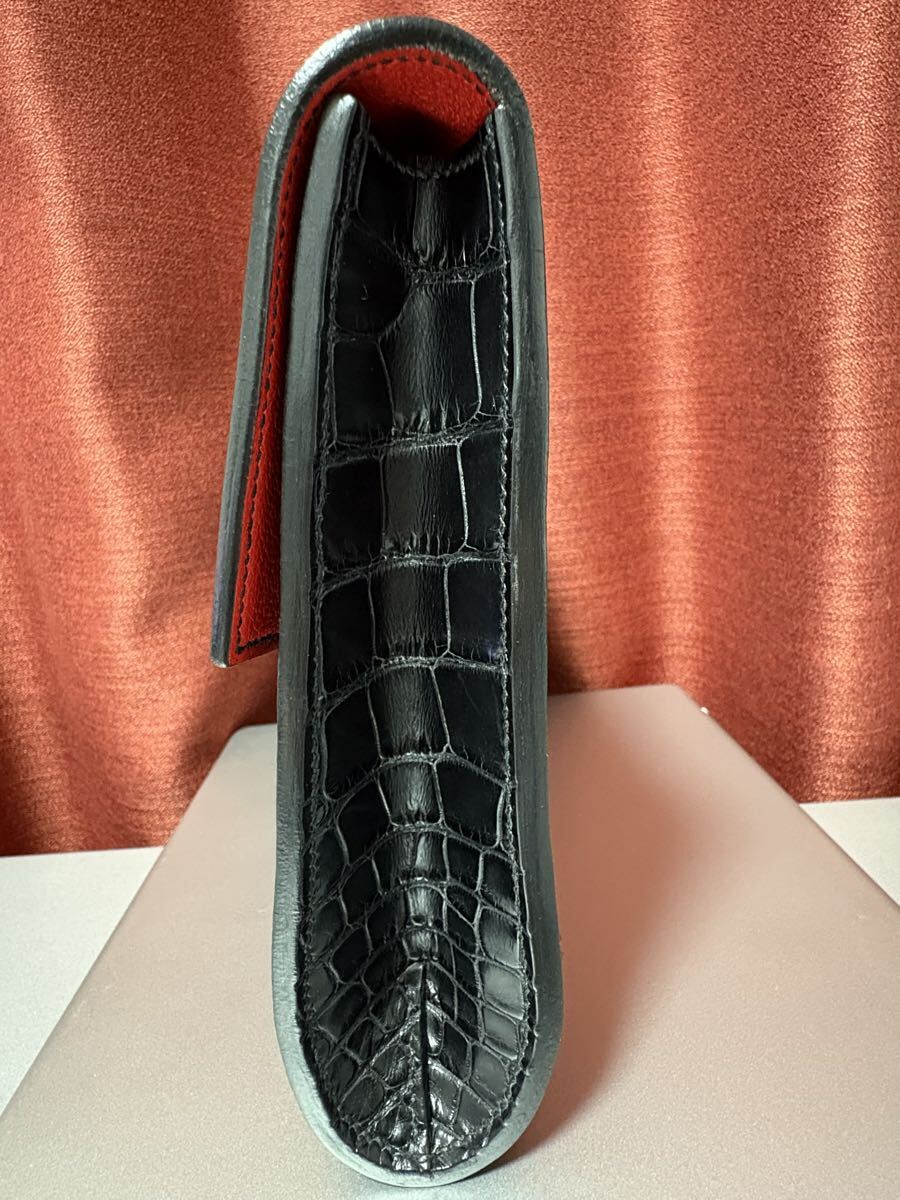 【美品】メゾンタクヤ MAISOM TAKUYA クラッチバッグ クロコダイル レザー セカンドバッグ ブラック 黒_画像2