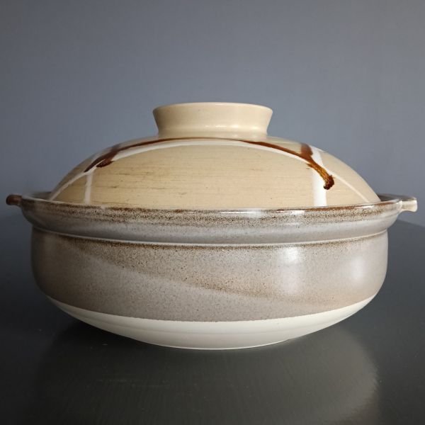  не использовался товар [ Banko . глиняный горшок ....10 номер глубокий кастрюля ] большой чёрный кастрюля . месяц глиняный горшок прямой огонь / 5~6 человек для 