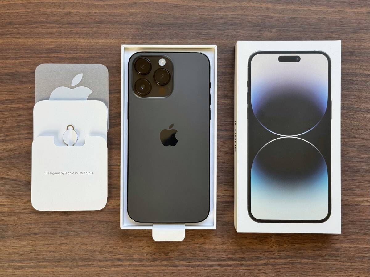 Apple iPhone 14 Pro Max 256GB（MQ9A3J/A）スペースブラック SIM Free　美品　送料込_画像1