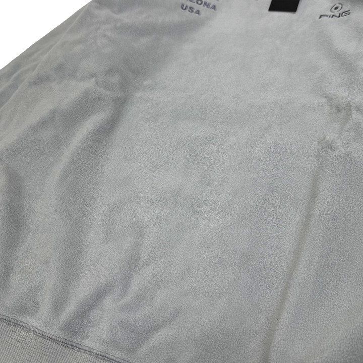 T584 新品 PING ピン ゴルフ クルーネック フリース 3層ボンディング グレー 3L_画像8