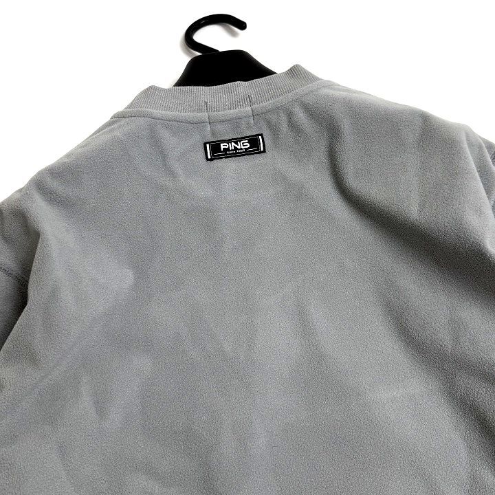T584 新品 PING ピン ゴルフ クルーネック フリース 3層ボンディング グレー 3L_画像6