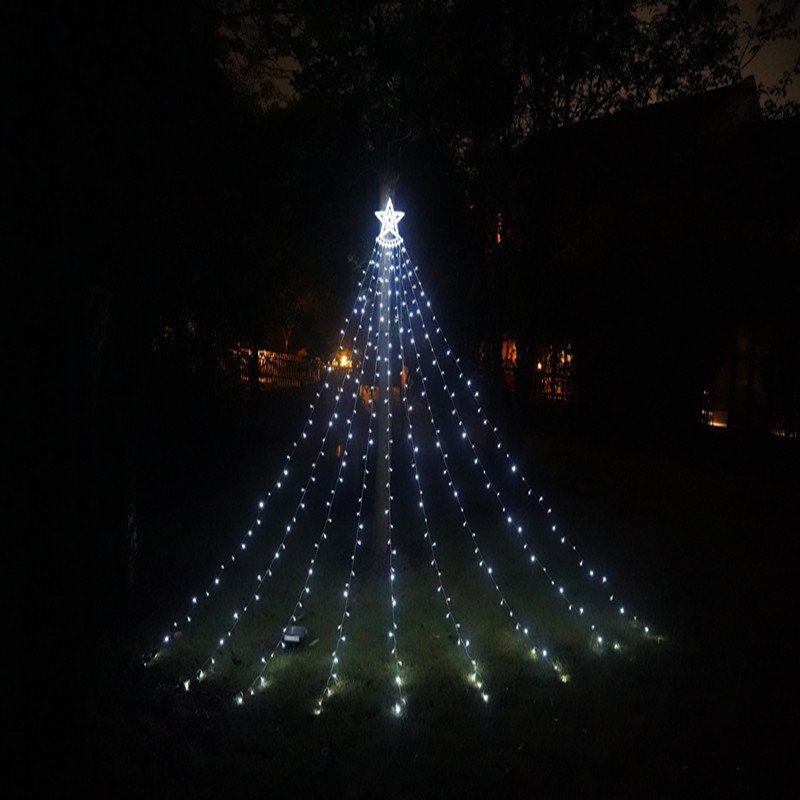  Рождество симпатичный звезда type освещение LED иллюминация днем белый цвет 350 лампочка 8 режим ...LED свет магазин экстерьер орнамент ребенок DIY повторный покупатель 