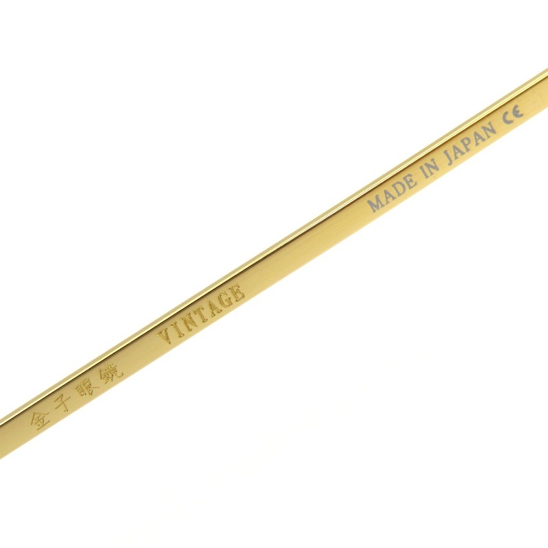 美品 金子眼鏡 カネコガンキョウ メガネフレーム KV-10 日本製 VINTAGEシリーズ ラウンド 七宝リム BK ブラック/ゴールド 65009026_画像3