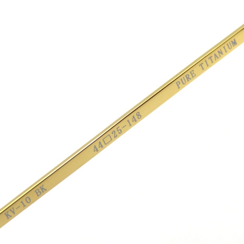 美品 金子眼鏡 カネコガンキョウ メガネフレーム KV-10 日本製 VINTAGEシリーズ ラウンド 七宝リム BK ブラック/ゴールド 65009026_画像4