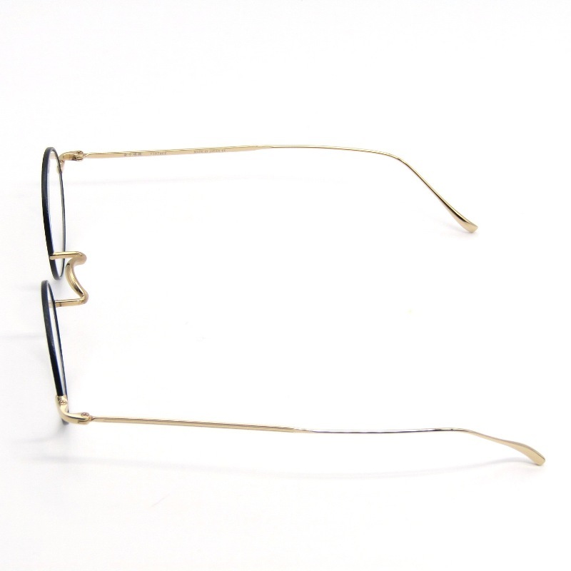 美品 金子眼鏡 カネコガンキョウ メガネフレーム KV-32 日本製 VINTAGEシリーズ ラウンド BKL ブラック/ゴールド 65009025_画像2