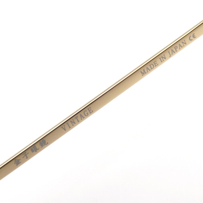 美品 金子眼鏡 カネコガンキョウ メガネフレーム KV-32 日本製 VINTAGEシリーズ ラウンド BKL ブラック/ゴールド 65009025_画像3