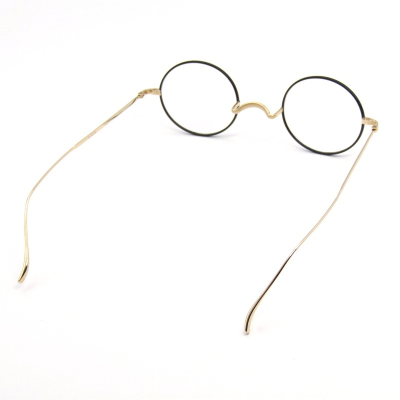 美品 金子眼鏡 カネコガンキョウ メガネフレーム KV-32 日本製 VINTAGEシリーズ ラウンド BKL ブラック/ゴールド 65009025_画像6